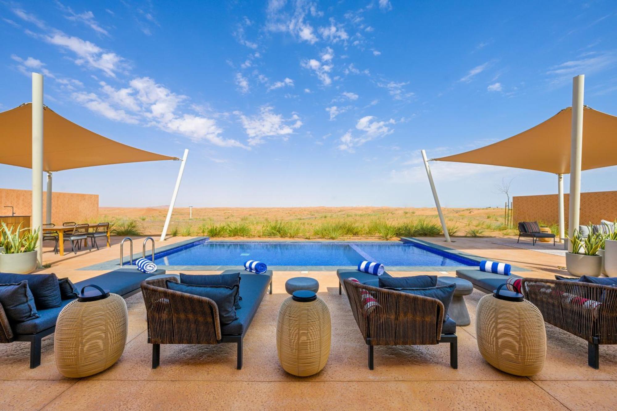Hotel Al Badayer Retreat By Sharjah Collection Margham Exteriér fotografie The pool at the Al Maha Desert Resort